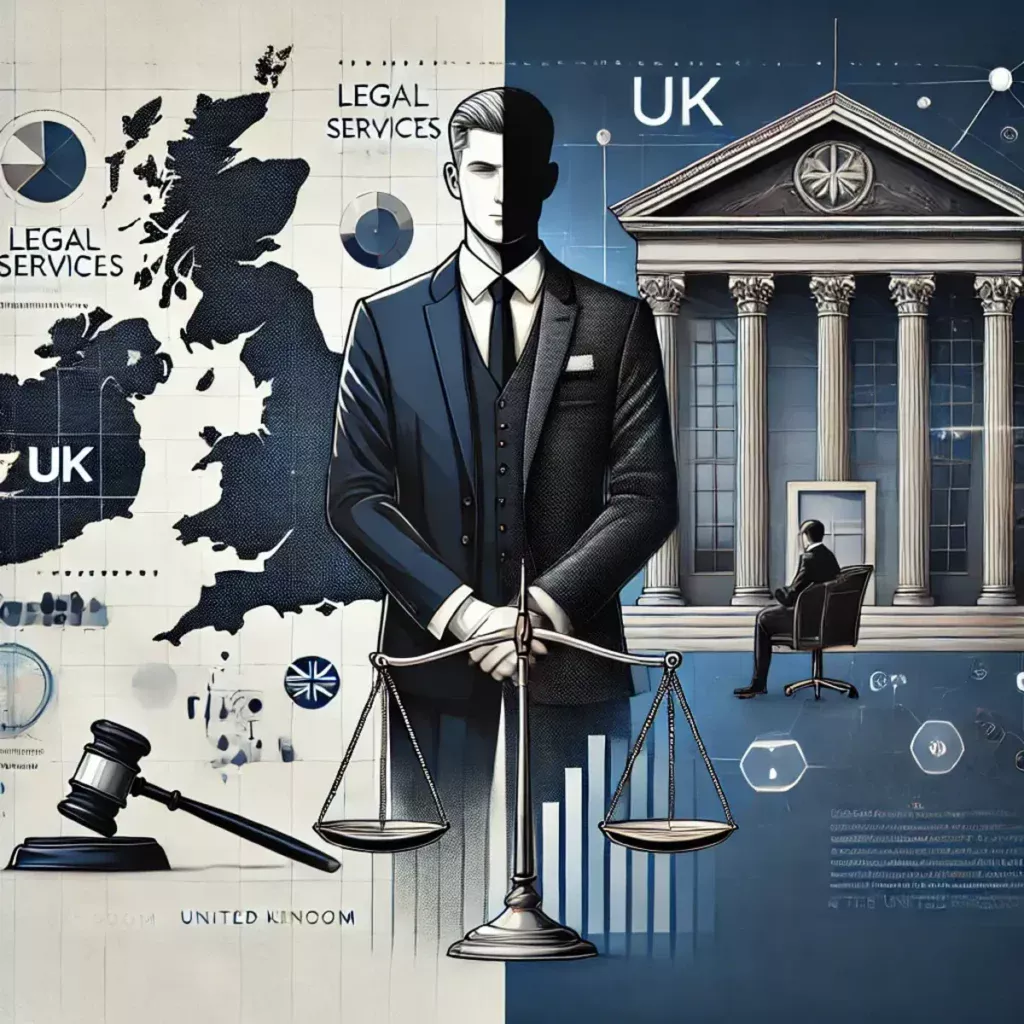 Sleek legal-themed image with a legal scale, gavel, and a UK map outline, symbolizing professional legal services and criminal law expertise in the UK.